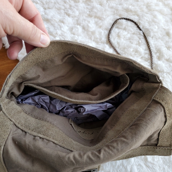 Free People Slouchy Suede Shoulder Bag in khaki - Picture 9 of 11
